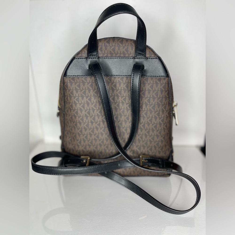 Michael Kors Rhea Studded Leopard Print Calf Hair Backpack - Picture 6 of 16